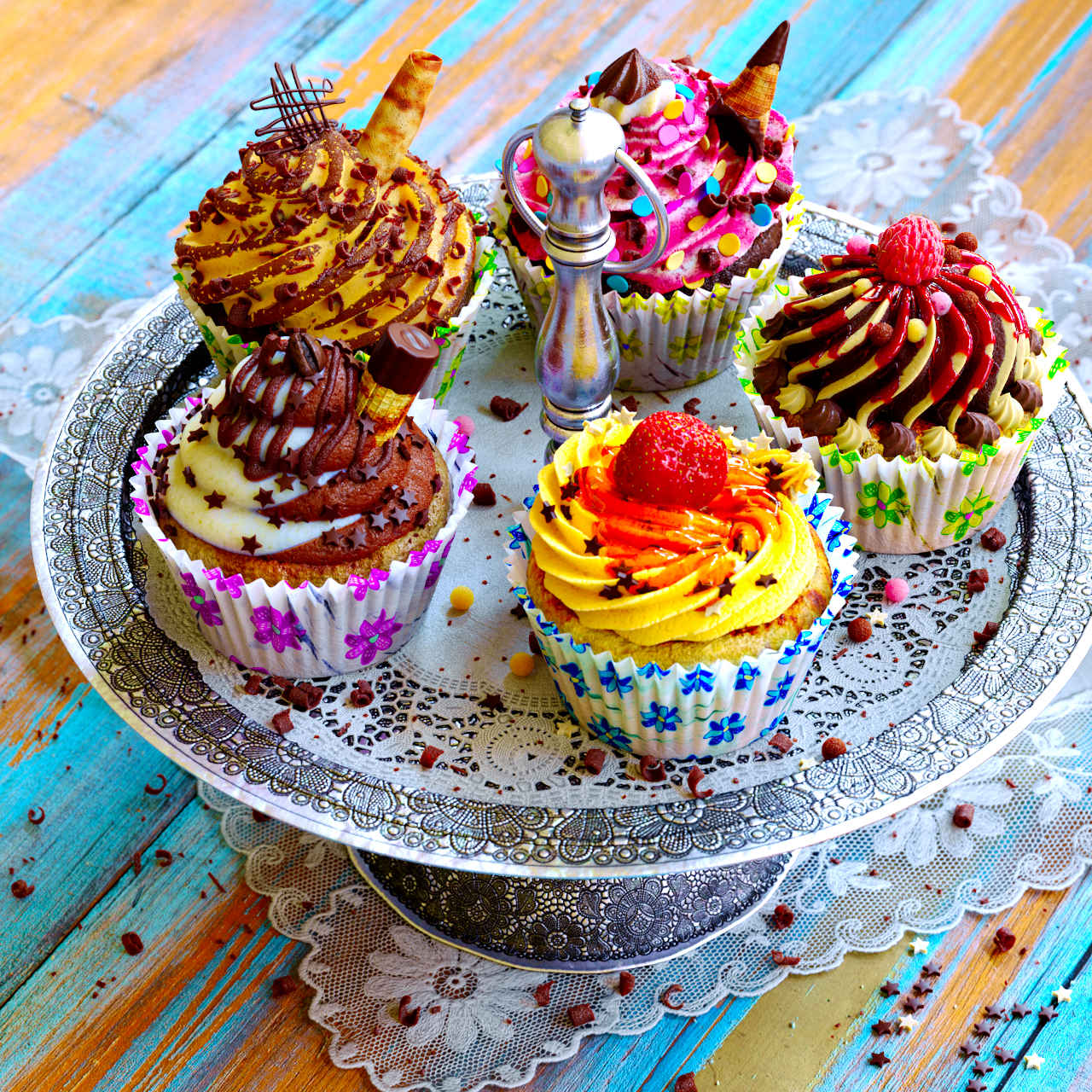 Food Essen Cupcakes Modelling Mograph VDB Fields Waterlevel Displacement Volumetric Scattering