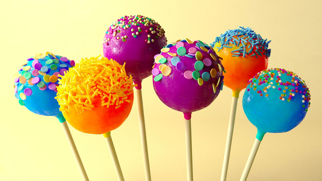 Food Essen Cake Pops Mograph Kollisionsdeformer