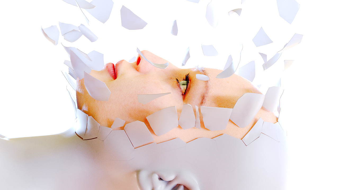 Ghost in the Shell Effect Voronoi Fields Clothe Simulation Skinshader