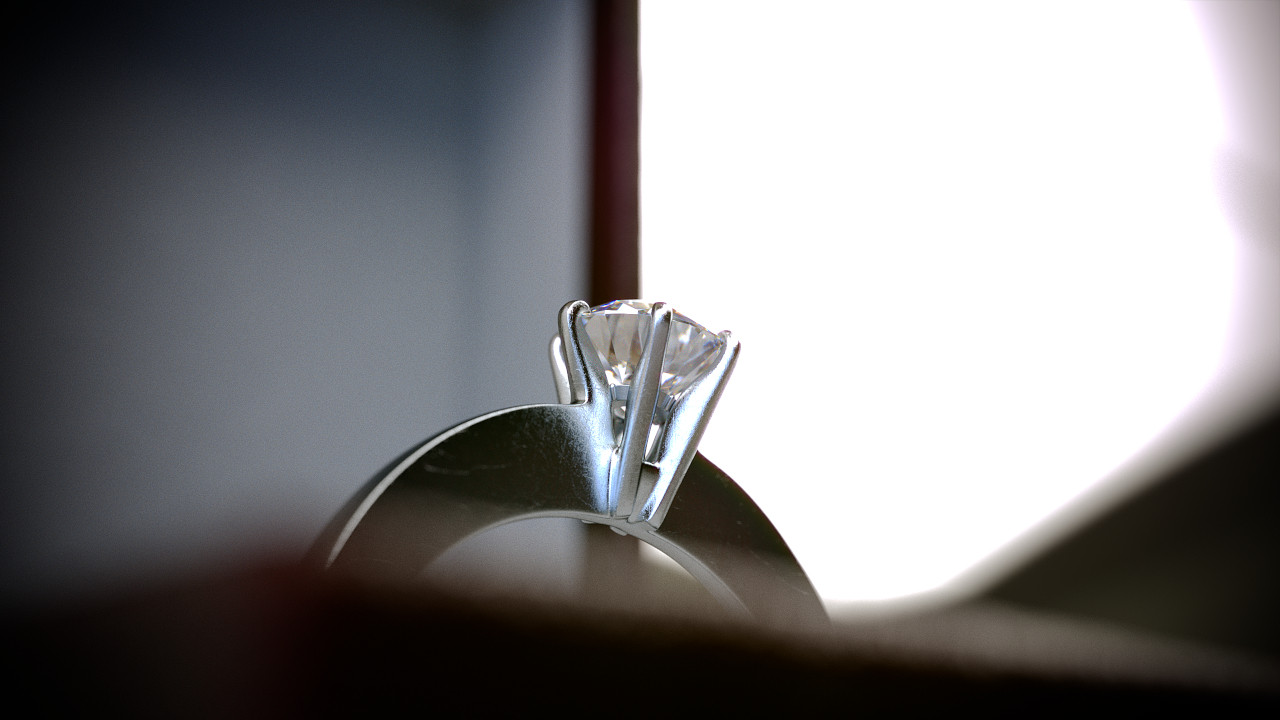 Diamantring Dispersion Tiefenschärfe Fokus Perspektive Modelling