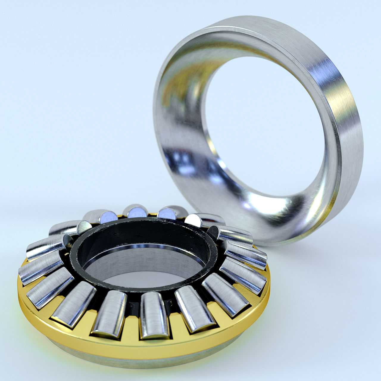 Kegelrollenlager Industrie Produktvisualisierung Modelling Metallshader